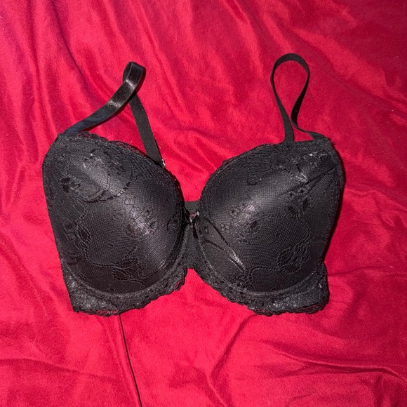 Unbranded Other - Lace Push Up Bra Womens 36DD Black Floral Underwire Romantic Classic